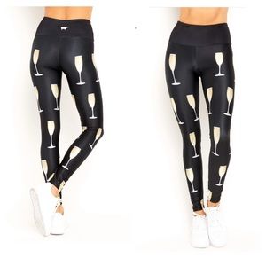 Goldsheep Wine Glass leggings S